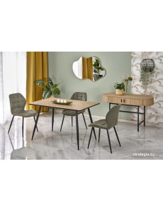 Кухонный стол Halmar Berto 120/80/77 (натуральный/черный)