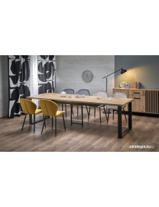 Кухонный стол Halmar Candido раскладной 160-310/90/76 (дуб вотан/черный)