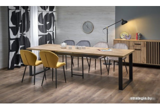 Halmar Candido раскладной 160-310/90/76 (дуб вотан/черный)