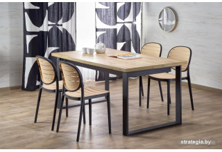 Halmar Candido раскладной 160-310/90/76 (дуб вотан/черный)