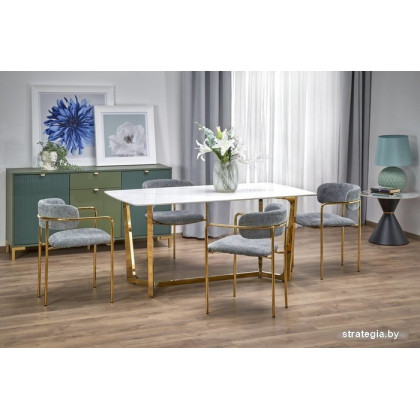 Halmar Clemente 160/90/76 (белый мрамор/золотой)