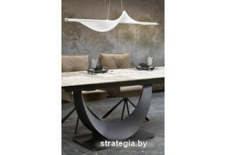 Halmar Fernando раскладной 160-240/92/75 (белый мрамор/черный)