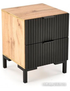 Комод Halmar Nela (дуб вотан/черный)
