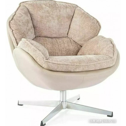 Интерьерное кресло Signal Betty (античный розовый/бежевый/хром)