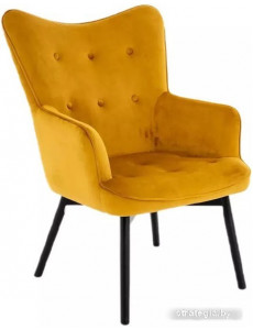 Интерьерное кресло Signal Carmen Velvet Bluvel 68 (карри/черный мат)