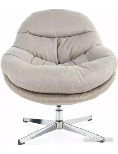 Интерьерное кресло Signal Peggie (серый/бежевый/хром)