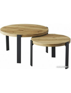 Журнальный столик Signal Polo (2 шт, дуб артизан/черный)