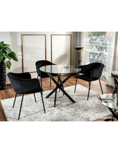 Кухонный стол Signal Agis AGISC (прозрачный/черный матовый)