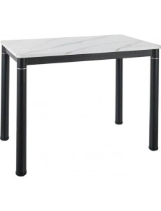 Кухонный стол Signal Damar DAMARBC100 (белый мрамор/черный матовый)