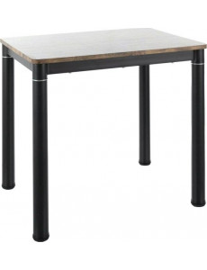 Кухонный стол Signal Damar DAMAROVC80 (орех винтажный/черный матовый)