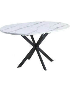 Кухонный стол Signal Gaston GASTONBMAC100 (белый мрамор/черный матовый)