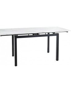 Кухонный стол Signal GD-017 GD017BC110 (белый мрамор/черный матовый)