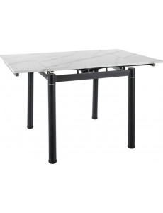 Кухонный стол Signal GD-082 GD082BC80 (белый мрамор/черный матовый)