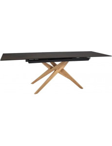 Кухонный стол Signal Loreto ceramic LORETOBROD180 (коричневый/дуб)