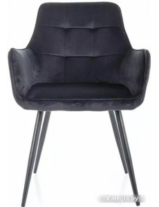 Стул с подлокотниками Signal Lemon Velvet 19 (черный)
