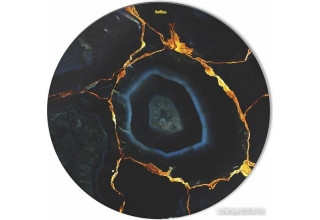 Кухонный стол Sheffilton SHT-TU4-1/TT32 80 стекло/МДФ (черный/титановый кварц)