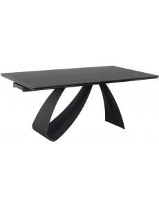 Кухонный стол Signal Diuna Ceramic DIUNACC160 (черный мрамор сахар нуар/черный мат)