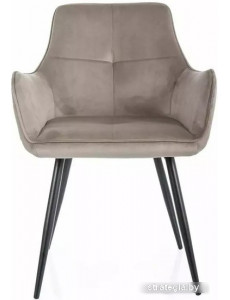 Стул с подлокотниками Signal Grape Velvet 40 (бежевый/черный)