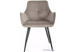 Стул с подлокотниками Signal Grape Velvet 40 (бежевый/черный)