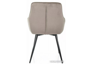 Стул с подлокотниками Signal Grape Velvet 40 (бежевый/черный)