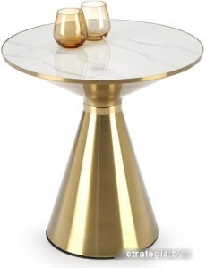 Журнальный столик Halmar Tribeca (белый мрамор/золотой)