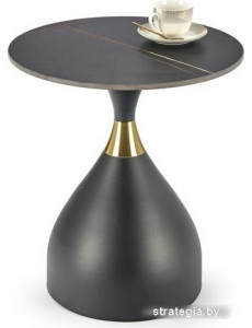 Журнальный столик Halmar Scalita (черный мрамор/черный/золотой)