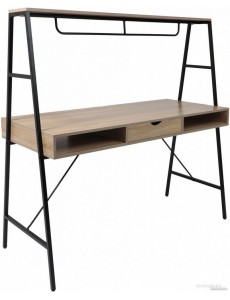 Стол AksHome Vector (светлый дуб/черный металл)