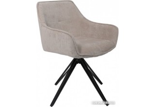 Стул с подлокотниками AksHome Connor (слоновая кость велюр TYN997-4/черный)