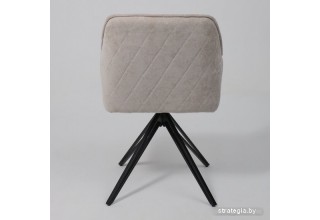 Стул с подлокотниками AksHome Connor (слоновая кость велюр TYN997-4/черный)