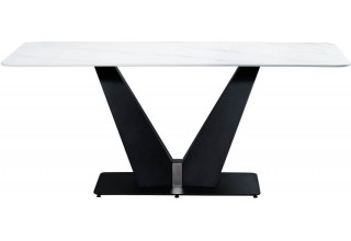 Кухонный стол Sheffilton SHT-T78 (белый мрамор/черный)