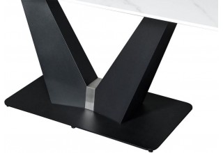 Кухонный стол Sheffilton SHT-T78 (белый мрамор/черный)