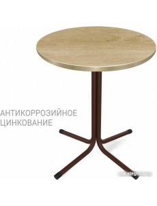 Кухонный стол Sheffilton SHT-TU7-1/TT 60 ЛДСП (коричневый муар(цинк)/черный/дуб песочный)