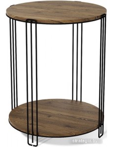 Журнальный столик Sheffilton SHT-CT34 (черный муар/светлый орех)