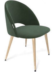 Стул Sheffilton SHT-ST34/S95-WH-1 (лиственно-зеленый/прозрачный лак/черный муар)