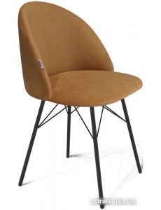 Стул Sheffilton SHT-ST35/S64 (горчичный/черный муар)
