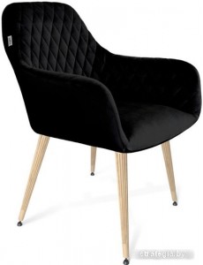 Интерьерное кресло Sheffilton SHT-ST38/S95-WH-1 (ночное затмение/прозрачный лак/черный муар)