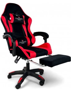 Кресло Calviano 1583 (черно-красный велюр)