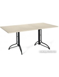 Кухонный стол Sheffilton SHT-TU20/TT 120/80 МДФ (черный муар/ассаль)