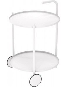 Журнальный столик Sheffilton SHT-CT60 (белый муар/белый)