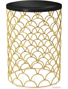 Журнальный столик Sheffilton SHT-CT24-1 (золото/черный муар)