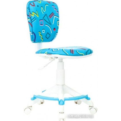 Бюрократ CH-W204/F (голубой Sticks 06/пластик белый)