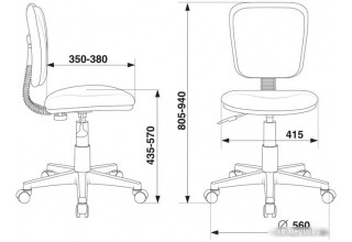 Бюрократ CH-W204NX (серый Light-19/пластик белый)