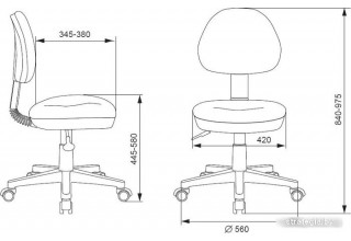 Бюрократ KD-3 (розовый TW-13A/пластик белый)
