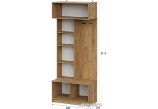 Стенка NN мебель Авиньон 00-00112204 (дуб крафт золотой/графит серый)