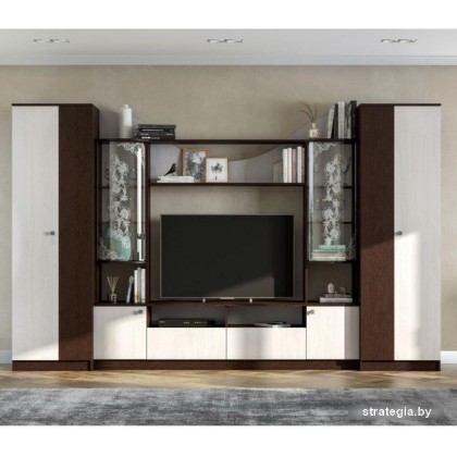 NN мебель МГС 8 исп 1 ЛДСП (дуб венге/ясень анкор светлый)