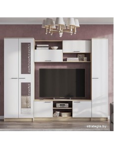 Стенка NN мебель МГС 3 исп 1 ЛДСП (дуб сонома/белый)