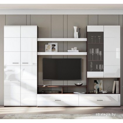 NN мебель МГС 7 исп 1 МДФ (дуб венге/белый глянец)