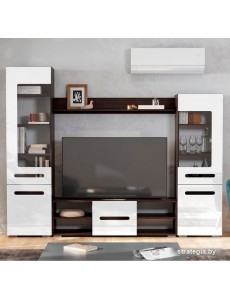 Стенка NN мебель МГС 6 исп 1 МДФ (венге/белый глянец)