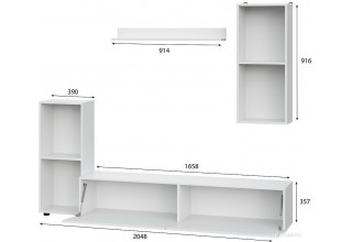 NN мебель МГС 10 (белый текстурный)