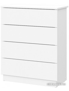 Комод NN мебель КМ 1 (белый текстурный)